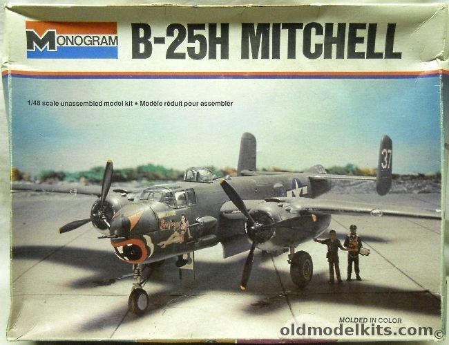 Monogram 1/48 B-25H Mitchell Medium Bomber With Diorama Instructions, 5500 plastic model kit